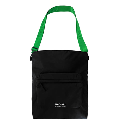 City Backpack/Tote, Padded, Recycled Nylon, Black, New York