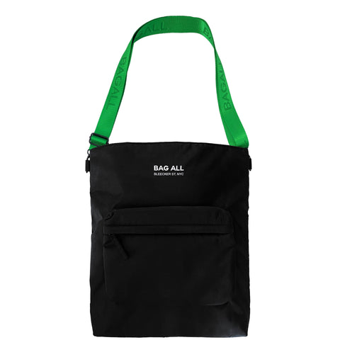 City Backpack/Tote, Padded, Recycled Nylon, Black, New York