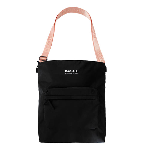 City Backpack/Tote, Padded, Recycled Nylon, Black, New York