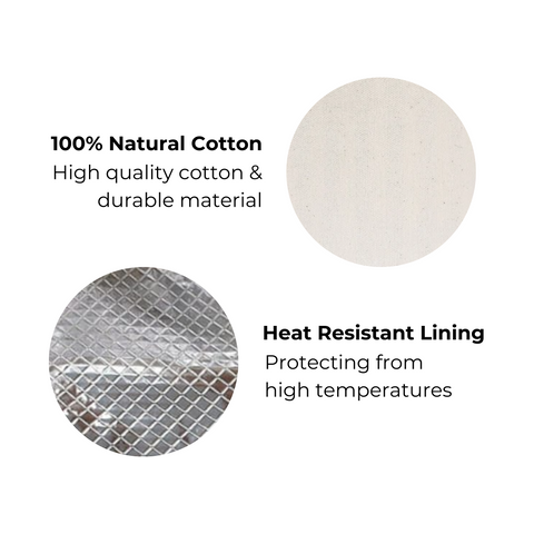 Bag-all Hair Stuff Travel Case in cream featuring 100% natural cotton exterior and heat resistant quilted lining, perfect for organizing hair tools and accessories