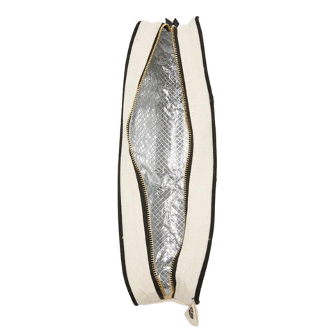 Bag-all Best Deal Gift Set cream cotton organizer with signature striped lining, featuring 4 travel cases for makeup, toothbrush, hair accessories and laundry