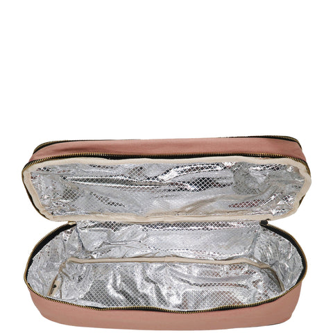 ダブルヘアツール トラベルケース、モノグラム、ピンク/ブラッシュ