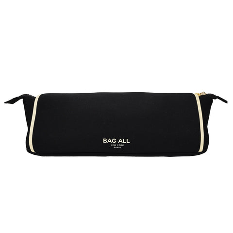 Black Hair Tools Travel Case with Heat-Resistant Mat and Monogram for Organized Styling Tool Storage