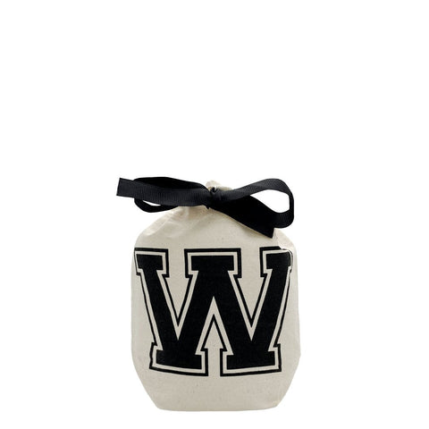 Letter bag bold font "W"