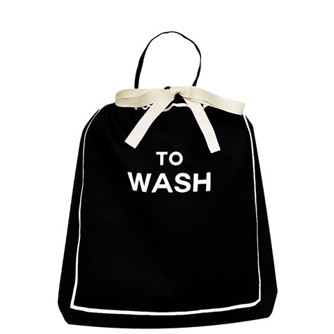 Bag-all Best Deal Gift Set featuring black cotton To Wash laundry bag with cream bow, part of 4-pack travel and home organizer collection