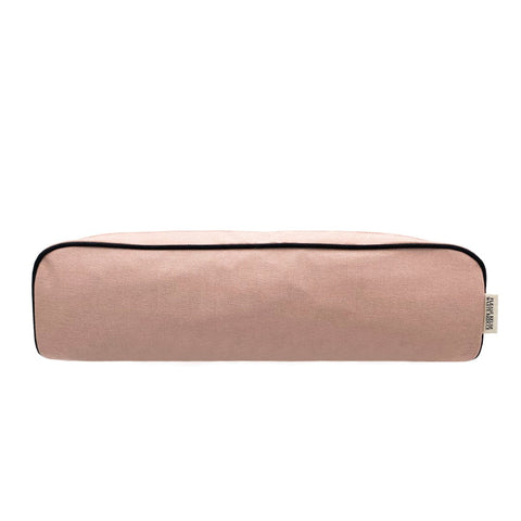 Bag-all Roomy Hair Wrap Tools Travel Case in pink blush with heat-resistant lining and gold zipper, perfect for Airwrap and styling tools storage
