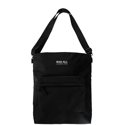 City Backpack/Tote, Padded, Recycled Nylon, Monogram, Black