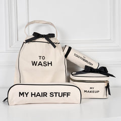 お得なギフトセット、4パック トラベル＆ホーム、モノグラム、クリーム