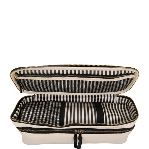 ダブルヘアツール トラベルケース、モノグラム、クリーム