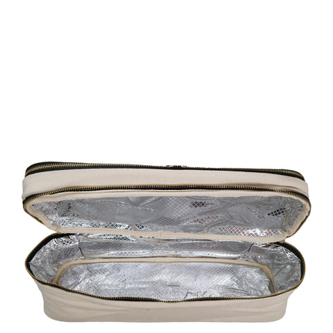 ダブルヘアツール トラベルケース、モノグラム、クリーム