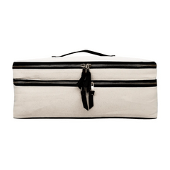 Double Hair Tools Travel Case, Monogram, Cream