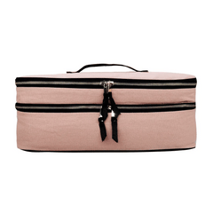 Double Hair Tools Travel Case, Monogram, Pink/Blush