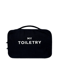 Folding/Hanging Toiletry Case, Monogram, Black