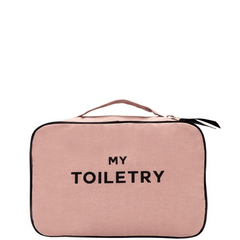 Folding/Hanging Toiletry Case, Monogram, Pink/Blush