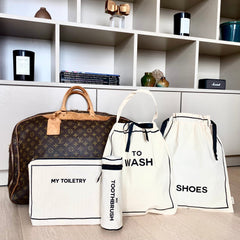 Set de regalo de viaje para artículos de tocador, paquete de 4, personalizado, crema