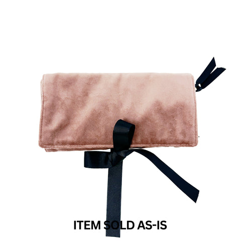 SALES BIN - Couture Jewelry Roll, Medium, Pink Velvet