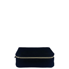 Large Pill Travel Case with Individual Daily Pill Organizer, Monogram, Black