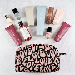 Toiletry Pouch, Personalized, Love Pattern