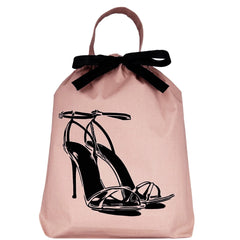 High Heel Sandal Shoe Bag, Monogram, Pink/Blush