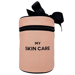 Round Skin Care Case with Handle, Personalized, Pink/Blush