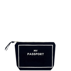 Passport Pouch, Personalized, Black