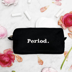 Stylish Sanitary Pouch, Personalized, Black