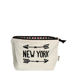 New York Arrow Pouch, Personalized, Cream