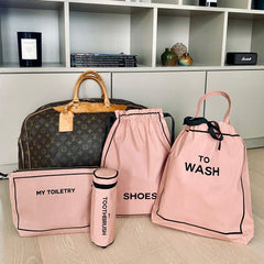 Toiletry Travel Gift Set Deal 4-Pack, Personalized, Pink/Blush