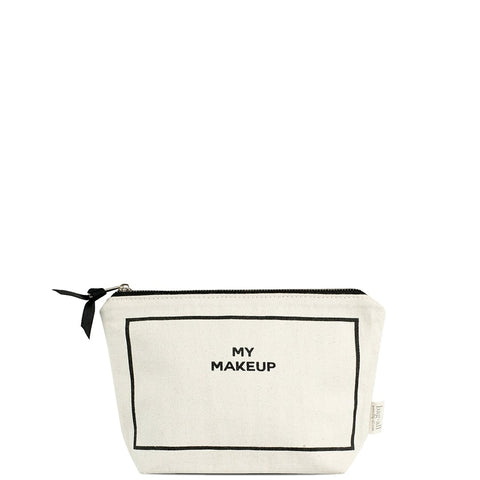 Bag-all Best Deal Gift Set featuring cream cotton My Makeup pouch with black trim and text, part of 4-pack travel and home organizer collection