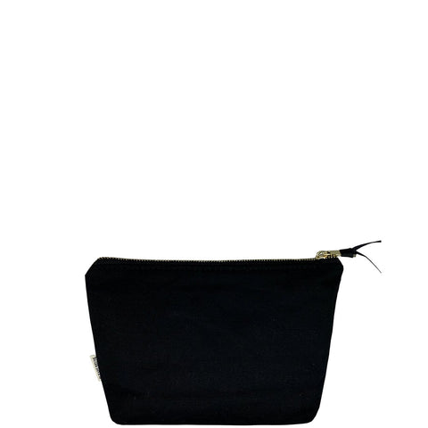 Bag-all Black Passport Pouch - Sleek cotton travel organizer with zipper closure for passports, cards and documents