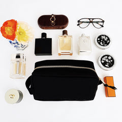 Toiletry Bag - Organizing Pouch, Large, Personalized, Black